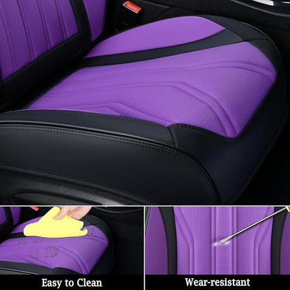 FLORICH Leather Seat Covers for Car Waterproof Front Seat Covers 2 Pack Purple Car Seat Cover Universal Driver Seat Protector for Most Cars Trucks SUV