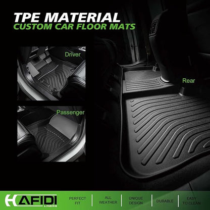 Floor Mats Custom for 2015-2021 Subaru WRX & WRX STi All Weather Protection TPE Heavy Duty Non-Slip Automotive Floor Liners Fits Front& 2nd Row Full Set Accessories, Black