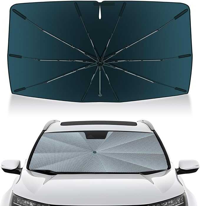 Autorder Windshield Sun Shade Umbrella for 2017-2022 Honda CR-V CRV Accessories,Upgraded Ice Crystal Material,Easy Setup Umbrella Sunshade for Car Windshield,100% Sun Blocking
