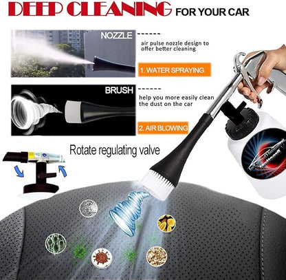 Car Interior Cleaner Auto Detail Tools Car Detailing Kit(Needs Air Compressor) High Pressure Car Cleaning Gun Car Cleaning Kit for Vehicle Upholstery Carpet Seat