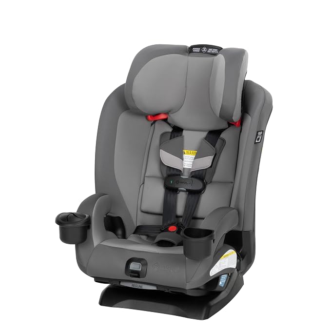 Safety 1st EverSlim 4-in-1 Convertible Car Seat, SecureTech Chest Clip, Ultra-Slim, 4-Mode Infant to Booster, Baby Car Seat, 5-100 lbs, Memory Foam, Office Space