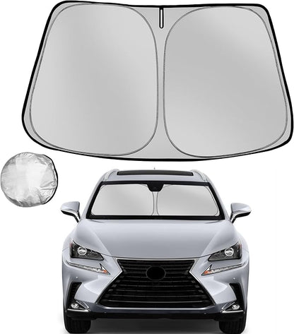 Windshield Sun Shade for 2015-2021 Le-xus NX300h/NX300/NX200t Foldable Sun Sunshade for Car Front Window Blocks UV Rays and Heat Automotive Interior Protector Custom Fit Accessories
