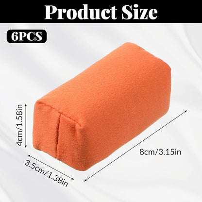 Suede Microfiber Applicator Pad, Car Detailing Suede Sponge Applicator Ceramic Coating Sponge Pad Multi-Purpose Wax Applicators Pads for Car Applying Wax Sealants Other Conditioners (6PCS)