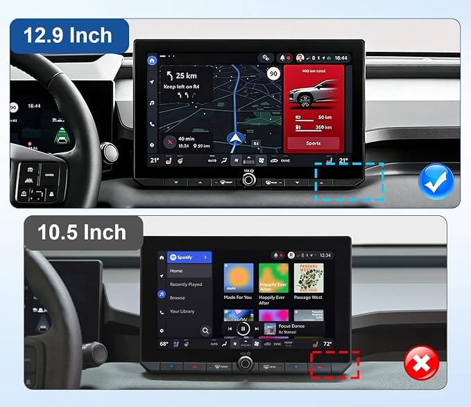 Dashboard Center Console Organizer for RAV4 2026 XSE/Limited Dashboard Storage Box with 1/4 Inch Screw Hole Sunglasses Holder and No-Slip Mat 2026 RAV4 Dashboard Organizer Only Fit 12.9 Inch Screen