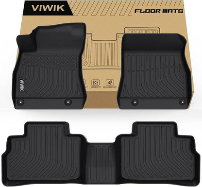 VIWIK Floor Mats for Nissan Sentra 2020 2021 2022 2023 2024, TPE Rubber Car Mats All Weather Custom Floor Liners for Nissan Sentra/Sylphy Full Set 1st and 2nd Row Front & Rear Non-Slip Odorless
