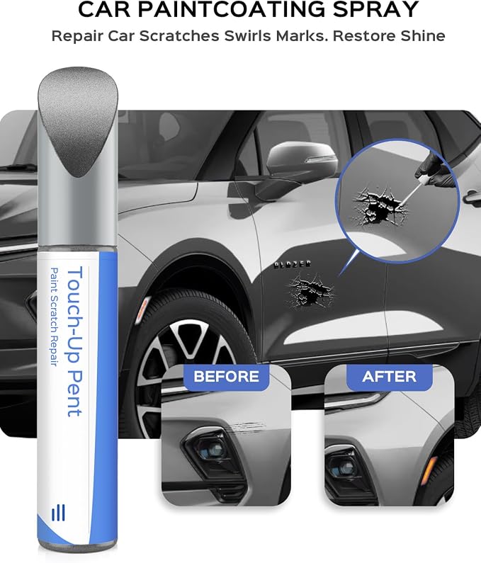 GXD/WA130H Sharkskin/Sterling Gray Metallic Touch Up Paint Compatible with Chevrolet Exact Match Chips and Nicks Touch Up