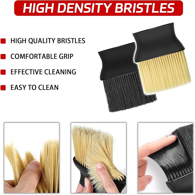 Automotive Interior Dusting Brush, Car Interior Cleaning Brush, Car Detailing Brush, Ultra-Soft Bristles Duster Brush for Car Interior, Dashboard, Leather, Baseball Umpire Gear Brush (Yellow)