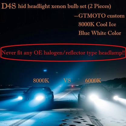 D4S HID Bulbs for 2010-2012 2013 2014 2015 Lexus RX350 Headlights | RX 350 450H RX450H Xenon Headlamp 35W Low Beam AFS Model Only, 8000K Blue White Lamp Replace 90981-20024 Dipped Light, 2-Pack