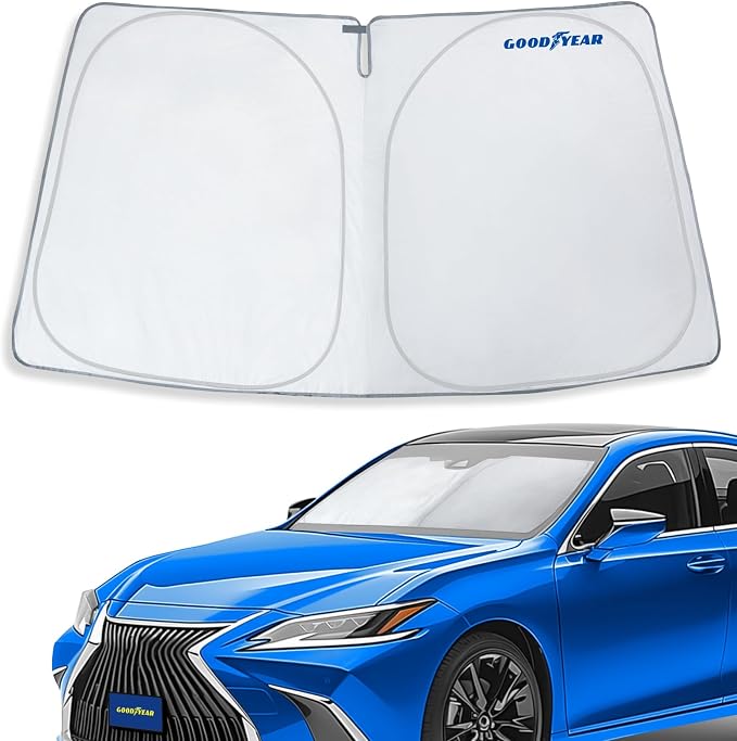 Goodyear Foldable Windshield Sunshade for Lexus ES 2019-2026, SUV car Accessories, Sunshade Cover, Sun Shade Car Windshield, Window Sun Blocker - GY008373