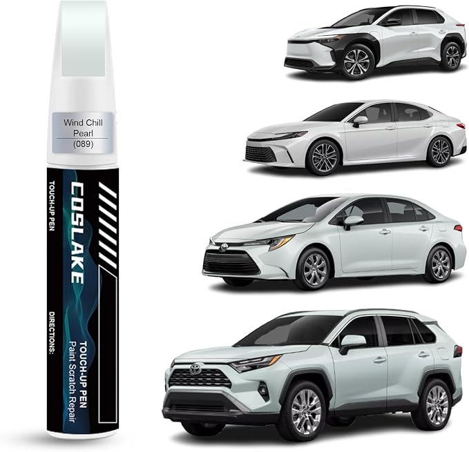 Car Touch Up Paint(Wind Chill Pearl(089(Include 2PS)) for Toyota, Car Paint Scratch Repair Kit, Quick & Easy Solution to Repair, 2 in 1 Scratch Remover Pen with Color-Matched