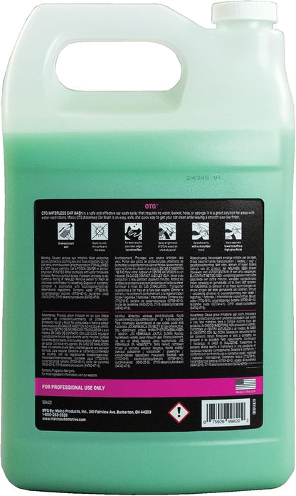 Malco OTG Waterless Car Wash (1 Gal) - 100% Waterless Car Wash Spray/No Water or Bucket Needed/Safe and Effective Cleaning Solution for Cars/Great for On The Go or Regular Use (199401)