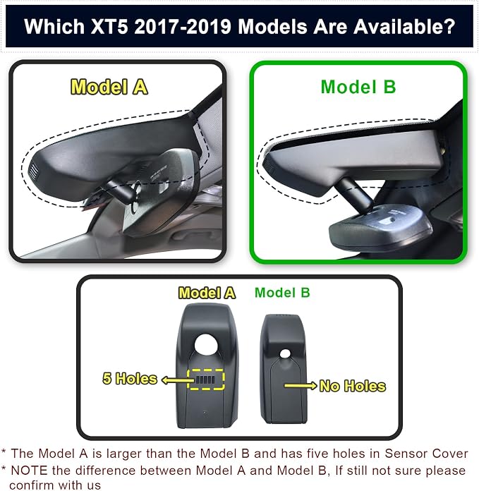 Mangoal Front 4k & Rear 1080p Dash Cam Custom fit for Cadillac XT5 2017-2019 (Model B), UHD 2160P Video, WiFi, App, Loop Recording, Easy to Install, 128GB Card