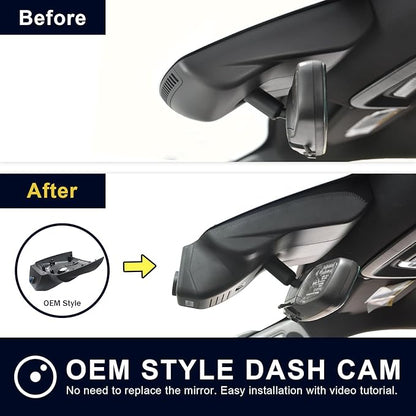 Mangoal 4K Dash Cam fit for Chevy Silverado 1500 2022-2026 2500 HD/3500 HD 2024-2026 (Model C),WT RST LTZ Custom Trail Boss High Country ZR2, GPS, WiFi & APP, 64GB Card
