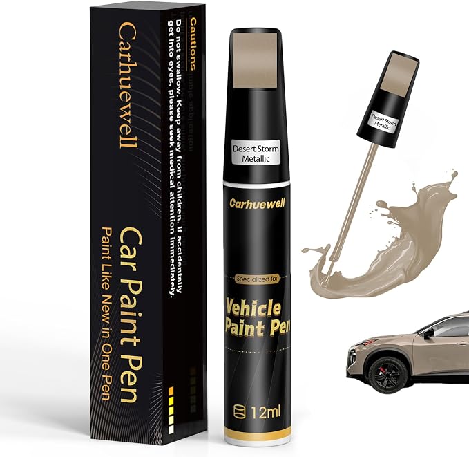 Bronze Touch Up Paint for Cars, Auto Car Paint Touch Up Paint Pen for Deep Scratches, Car Scratch Repair Pen, Quick and Easy Solution to Repair Minor Automotive Scratches (Desert Storm Metallic)
