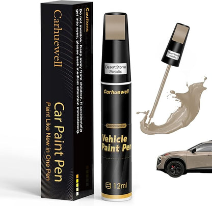 Bronze Touch Up Paint for Cars, Auto Car Paint Touch Up Paint Pen for Deep Scratches, Car Scratch Repair Pen, Quick and Easy Solution to Repair Minor Automotive Scratches (Desert Storm Metallic)