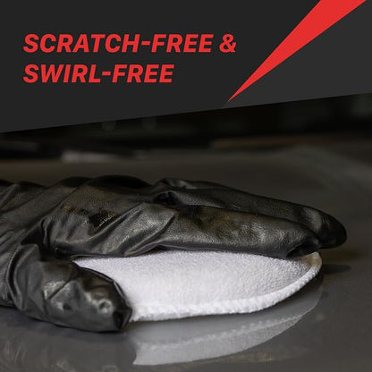 Maxshine Wax Applicator, Microfiber, 5 Inch, White, 3 Pack | Machine Washable, Durable, Reusable | Smooth Polish & Wax Application for Car Detailing, Scratchless Finish