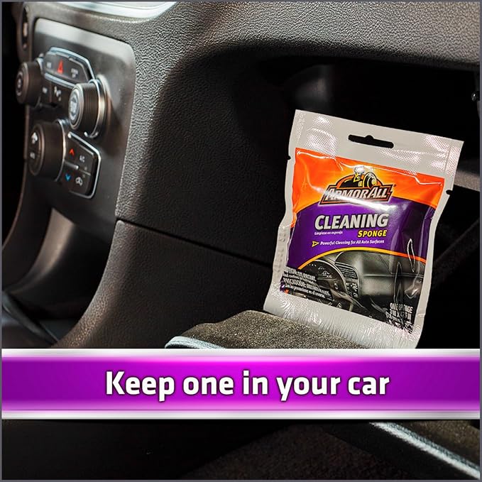 Armor All Cleaning Car Sponge, Car Wash Supplies for Cars, Trucks and Motorcycles, Yellow