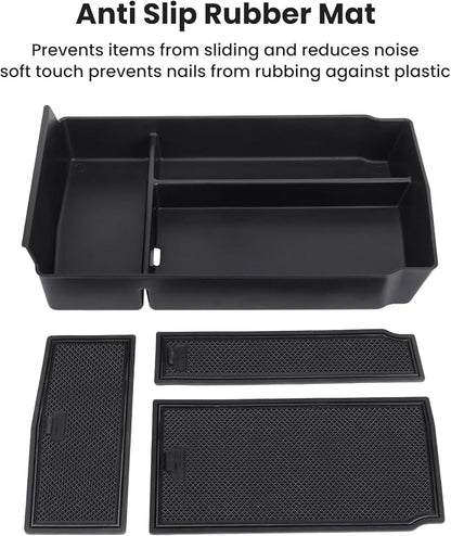 Center Console Organizer Armrest Tray Insert Storage Box for Honda CRV 2023-2026, Accessories for 2023+ CR-V Hybrid, ABS Plastic, Black