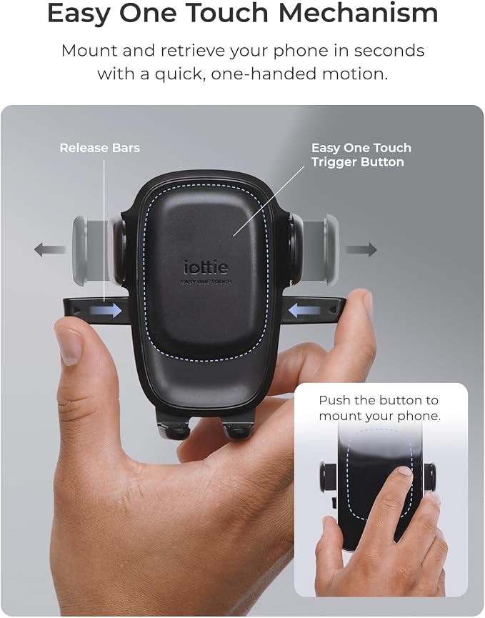 iOttie Easy One Touch Advanced Universal Car Mount Dashboard & Windshield Suction Cup Phone Holder for iPhone, Samsung, Google, All Smartphones