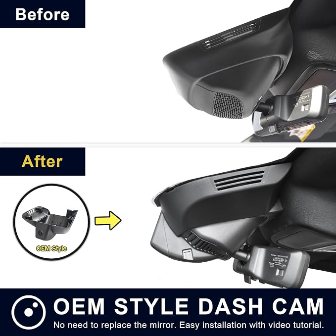 Front 4K & Rear 1080P Dash Cam Custom Fit for Dodge RAM 2500/3500 2019-2026 (Model F), Laramie Big Horn SLT Tradesman Lone Star etc, UHD 2160P Video, OEM Look,WiFi & App, GPS, 128GB Card