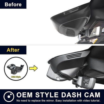 Front 4K Dash Cam Custom fit for Dodge RAM 2500/3500 2019 2020 2021 2022 2023 2024 2025 2026 (Model F), Laramie Big Horn SLT Tradesman Lone Star, UHD 2160P Video, OEM Look App & WiFi, GPS, 64GB Card