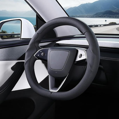 Steering Wheel Cover for Tesla Model Y Juniper (2025- Present) Model 3 Highland (2024- Present), Steering Wheel Accessories for Tesla Model Y Juniper / 3 Highland