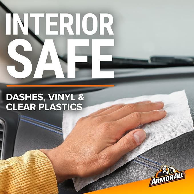 Armor All Car Cleaning Wipes 90-Count - Convenient Car Interior, Dashboard, Leather, Fabric & Vinyl Wipes, Gift for Car Lovers