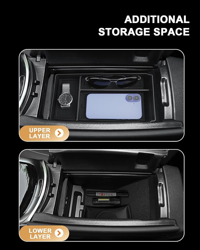 ECOZEN Center Console Organizer For 2018-2026 Mercedes G Class SUV G 350/G 550/G 580/AMG G 63 - Armrest Box Storage Tray Compatible with 2018-2026 Mercedes G Wagon Accessories Armrest Organizer ABS