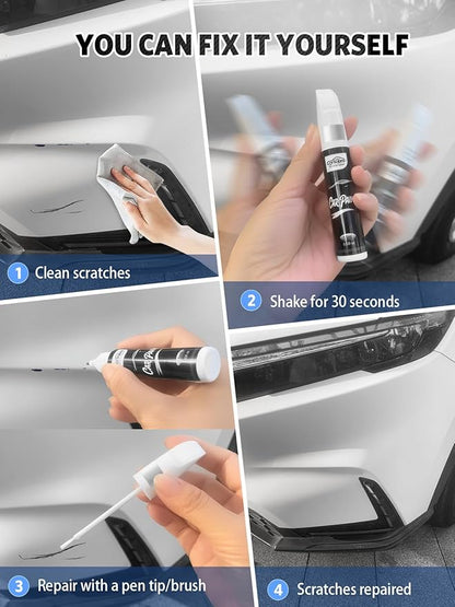 Redeye(PR6/ZR6) for Dodge Touch Up Paint Pen, 2 in 1 Car Scratch Remover with Pen Tip and Brush, Precise Color Match for Car Paint Scratch Repair, Quickly and Easily Fix Chips and Nicks