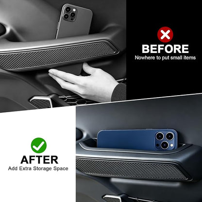 5PCS Center Console Organizer 4-Door Storage for Ford Bronco 2025 2026 | Handle Storage Box, Center Console Tray, Phone Holder & Door Grab Pocket, Not for 2-Door & Bronco Sport & Manual Transmission
