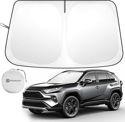 for Toyotа RAV4 2019-2023 2024 2025 2026 Windshield Sun Shade Custom Fit RAV-4 SUV TRD Off-Road, LE XLE Premium Limited Foldable RAV4 Sunshade, UV Block & Protector Rav4 Accessories