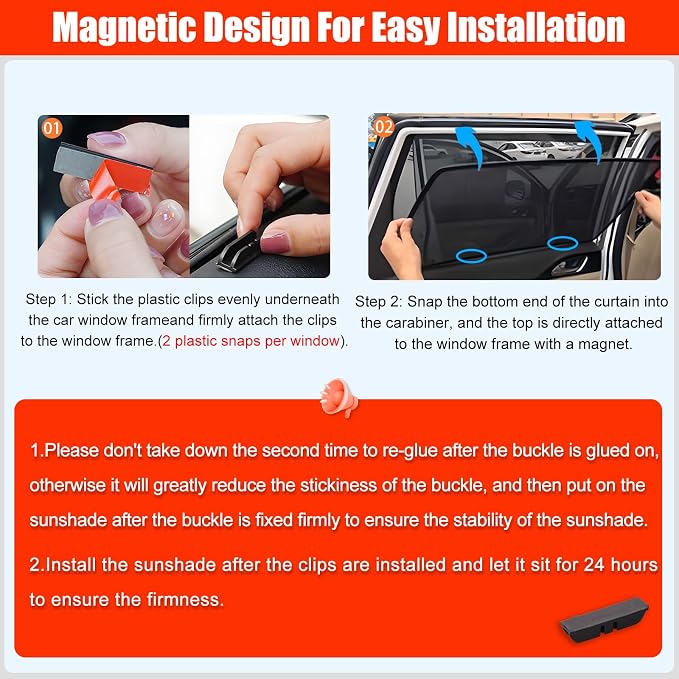 XCBYT Car Window Shades for 2021-2025 Highlander, Sun Shade for Car Baby Side Window with Breathable Mesh, Blocking 99% UV Glare and Privacy Protection, Safe Driving for Napping Camping (4 PCS)