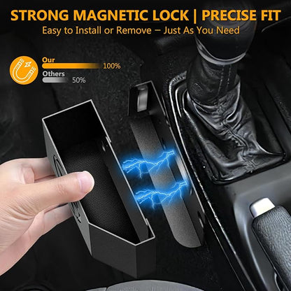 Upgrade Magnetic Metal Gear Shift Center Console Organizer for Jeep Wrangler Accessories and Jeep Gladiator JL JLU 2026 2025 2024-2018 Rubicon Sahara 4xe Storage Box Tray,Star Logo(Not for JK/JKU)