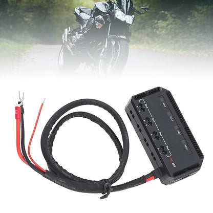 Motor Vehicle Safety Box 12V with Relay, 4 Specialist Safety Holder with LED Display, Universal for Car Motorcycle Truck RV Marine