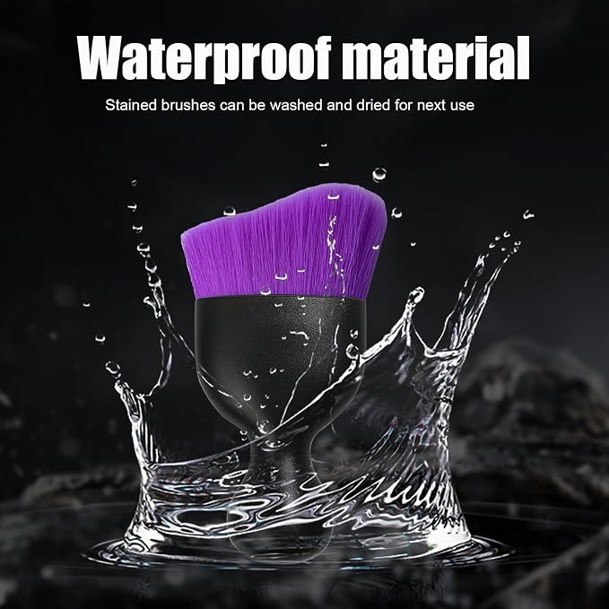 Ziciner 2 PCS Car Detailing Brush, Curved Soft Bristles Auto Removal Dust Collectors, Universal Vehicle Dashboard, Air Conditioner Vents etc Interior Cleaning Tool Accessories (Pure Purple)