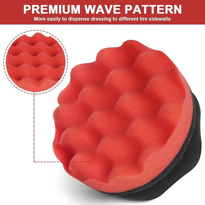4 Pack Large Tire Shine Applicator Pad, Tire Hex Grip Applicator, Tire Shine Car Detailing Foam Sponge Tool, Reusable Car Cleaning Supplies After Car Wash Tire Cleaner for Applying Tire Shine