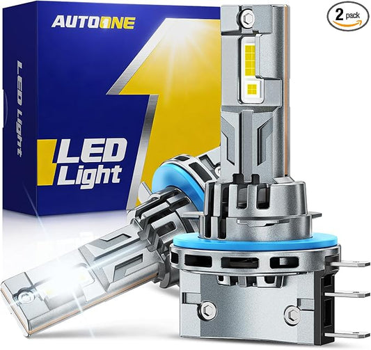 AUTOONE H15 LED Bulb, 60000LM H15 Lights Replacement, No Flickering, 3 Min Quick Install, 70K+ Lifespan, 2PCS