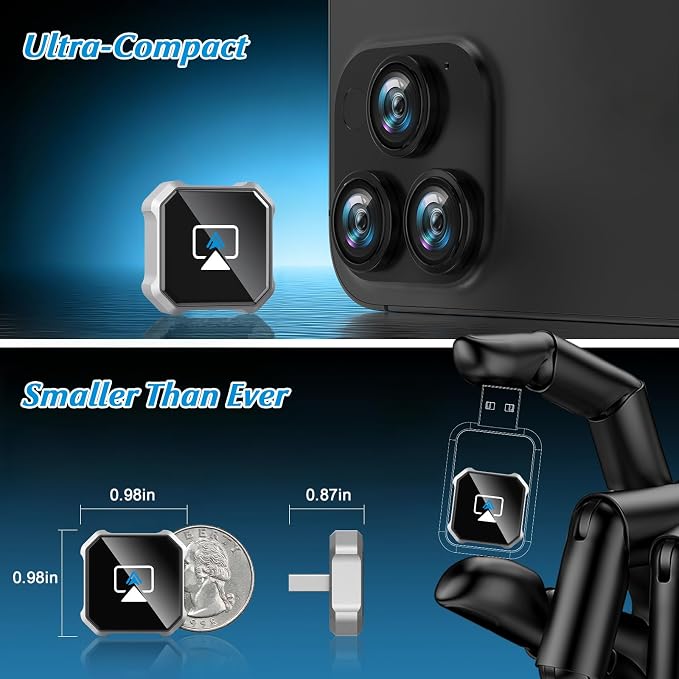 4 in 1 Wireless CarPlay Adapter - 2026 Upgraded Screen Mirroring Adapter for Apple CarPlay & Android Auto & AirPlay & MirrorLink, Screen Mirror Dongle for Car, Plug & Play, Come with Type-C Extension