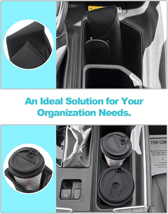 CDEFG 2PCS for 2024 2025 2026 Toyota Grand Highlander Center Console Organizer Middle Console Storage Cup Holders for 2025 2026 Toyota Grand Highlander Hybrid Accessories