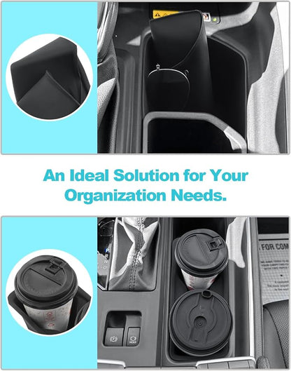 CDEFG 2PCS for 2024 2025 2026 Toyota Grand Highlander Center Console Organizer Middle Console Storage Cup Holders for 2025 2026 Toyota Grand Highlander Hybrid Accessories