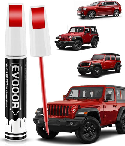 PRC/MRC Firecracker Red Touch Up Paint Compatible with JeepExact Match 2 in 1 Touch up Paint for Chips and Nicks Repair