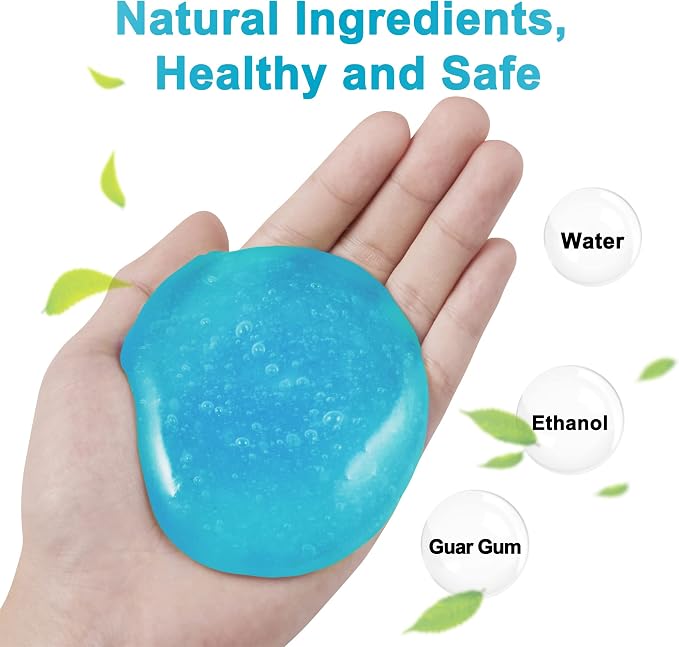 FiveJoy Universal Car Cleaning Gel Detailing Putty, Car Goop Cleaner Car Interior Cleaner Putty, (Blue, 4Pack (22.4oz)), KC-245