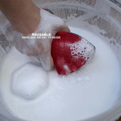 2 Pcs Fine Grade Clay Scrubber for Auto Detailing and Car Detailing, Clay Sponge Decontaminates Debris, Painted Surfaces, and Road Grime Efficiently and Easily, Enhance Gloss and Color Depth