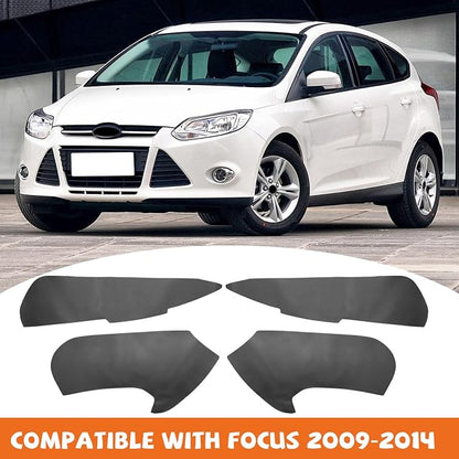 RUIANTE 4pcs Door Panel Cover Trim Replacement Compatible for Focus 2009-2014 Car Interior Accessories (Black)