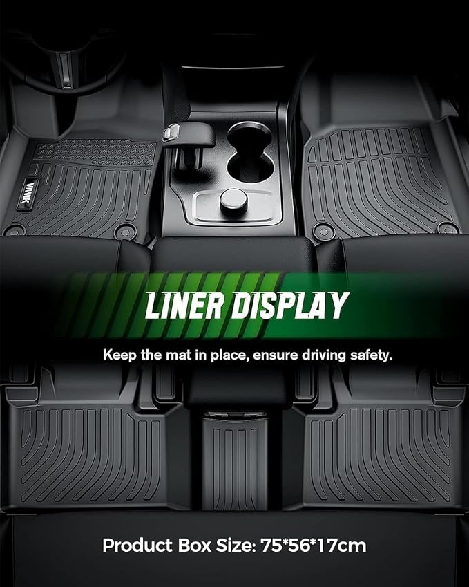 VIWIK Floor Mats for Toyota Corolla 2014-2019 with Automatic Transmission, TPE Rubber Car Mats All Weather Custom Floor Liners for Corolla 2014-2019, Front & Rear Automotive Floor Mats Black