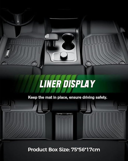 VIWIK Floor Mats for Toyota Corolla 2014-2019 with Automatic Transmission, TPE Rubber Car Mats All Weather Custom Floor Liners for Corolla 2014-2019, Front & Rear Automotive Floor Mats Black