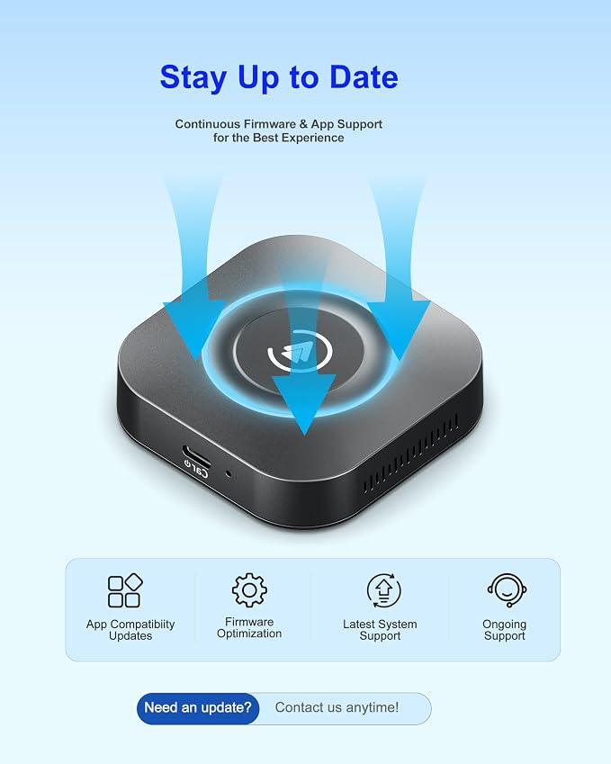 Magic Box Wireless CarPlay Adapter, Upgraded CarPlay & Android Auto, Support USB Offline Media Strea*ming, Plug & Play, Watch YouTube On Car, Magic Box for Factory Wired Car Play