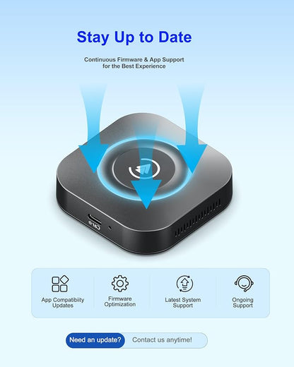 Magic Box Wireless CarPlay Adapter, Upgraded CarPlay & Android Auto, Support USB Offline Media Strea*ming, Plug & Play, Watch YouTube On Car, Magic Box for Factory Wired Car Play
