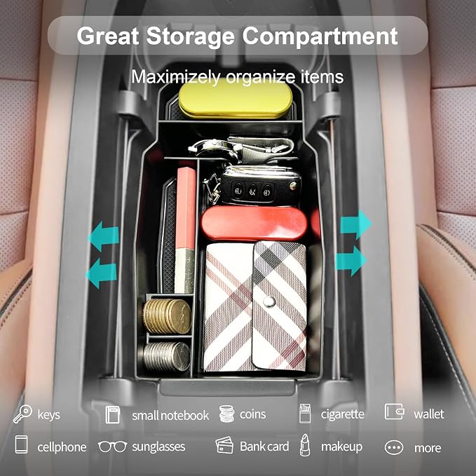 CDEFG 6Pcs for 2023 2024 2025 2026 Mazda CX-50 Center Console Organizer Tray for 2023 2024 2025 2026 Mazda CX-50 Hybrid Accessories Middle Console Storage Box Door Handle Pockets
