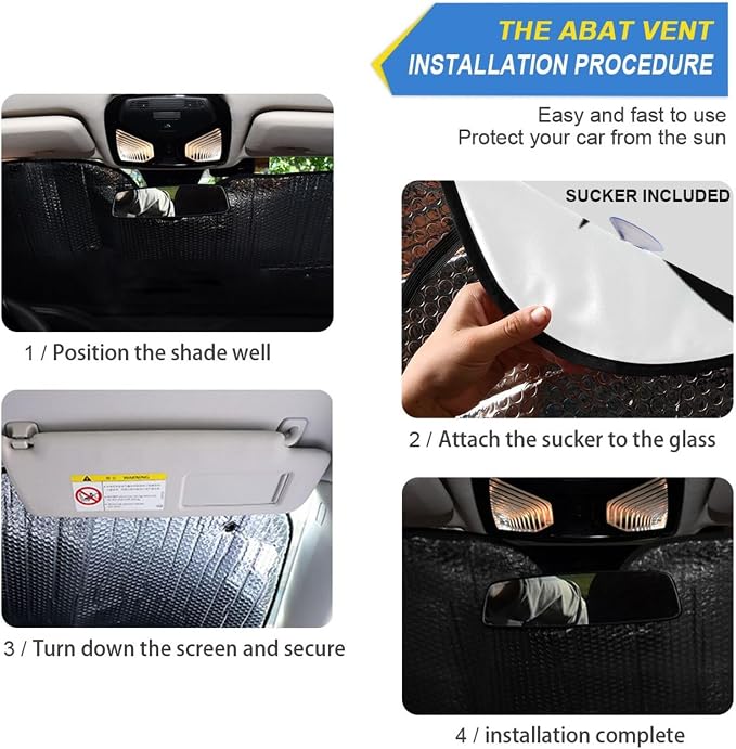Windshield Sun Shade Cartoon Angry Red Eyes Front Window Block UV Shades Visor Reflective Retractable for Car SUV Trucks
